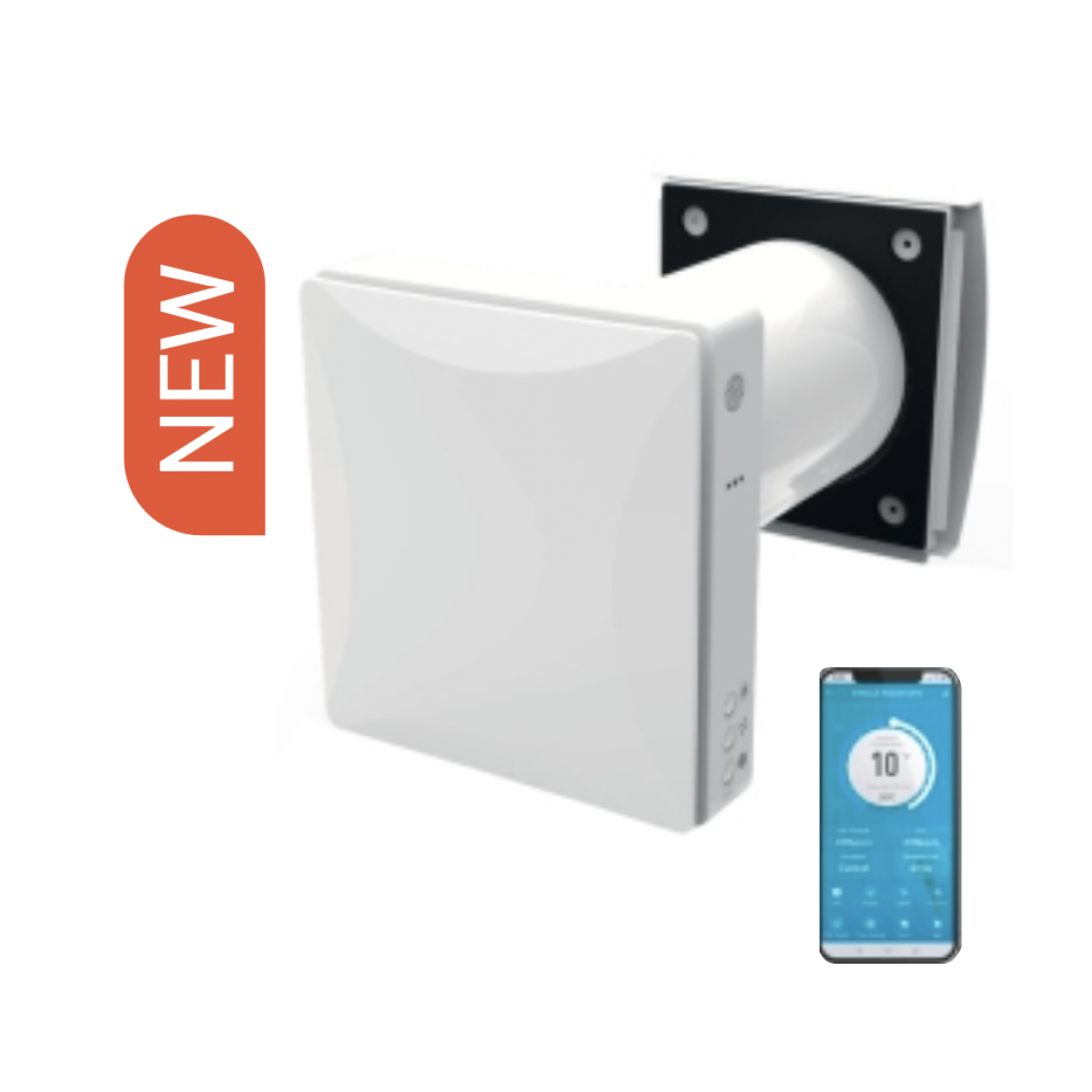 Mini rekuperatorius BROFER, valdymas su pulteliu arba Wi-Fi , DN 160, RUCTS EVO 160, Wi-Fi sieninis Mini rekuperatorius BROFER, valdymas su pulteliu arba Wi-Fi , DN 160, RUCTS EVO 160, Wi-Fi sieninis